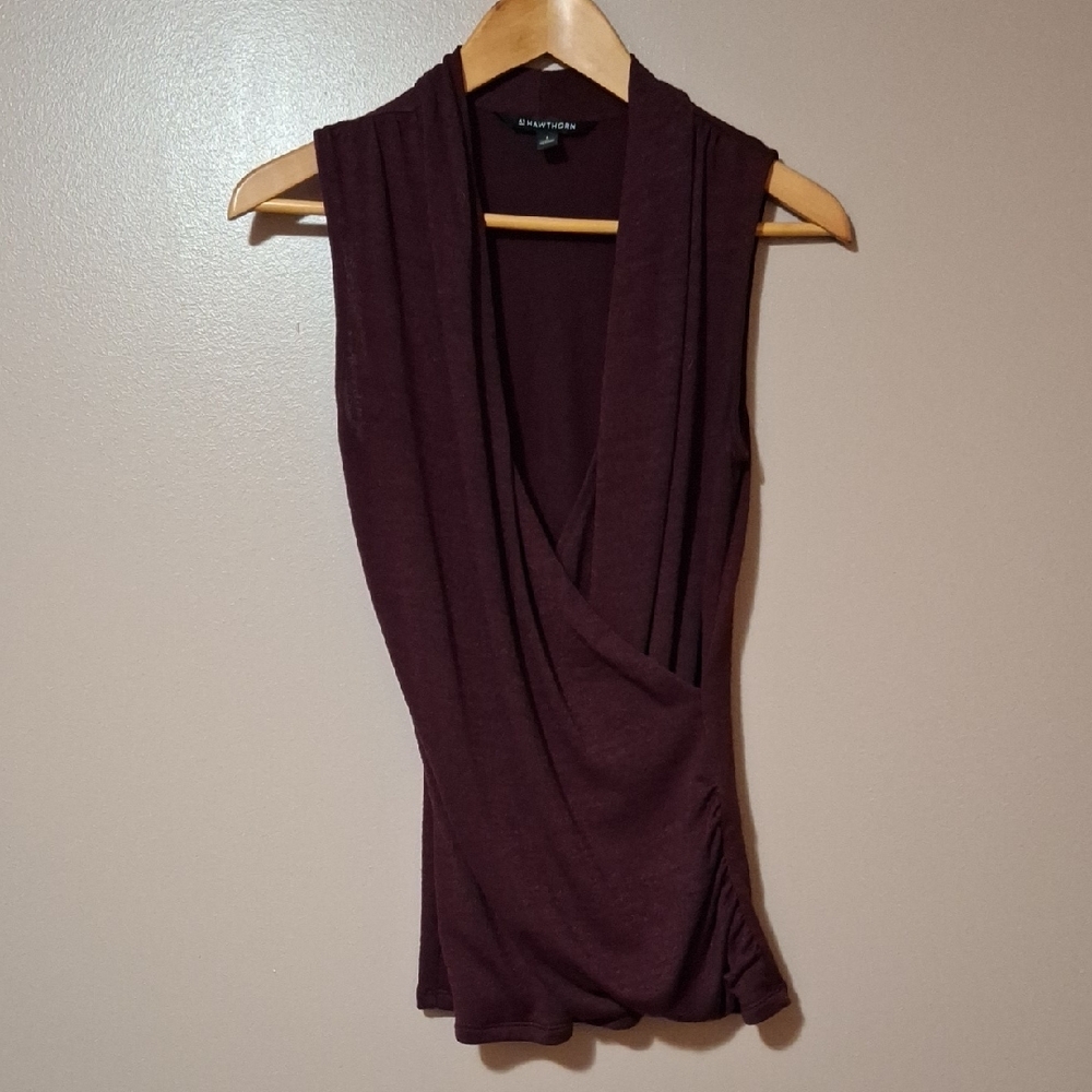 41 Hawthorn Plum Sleeveless Knit Blouse